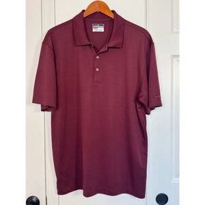 Grand Slam Polo Shirt Men XL Burgundy Red Golf Performance AirFlow Short Sleeve